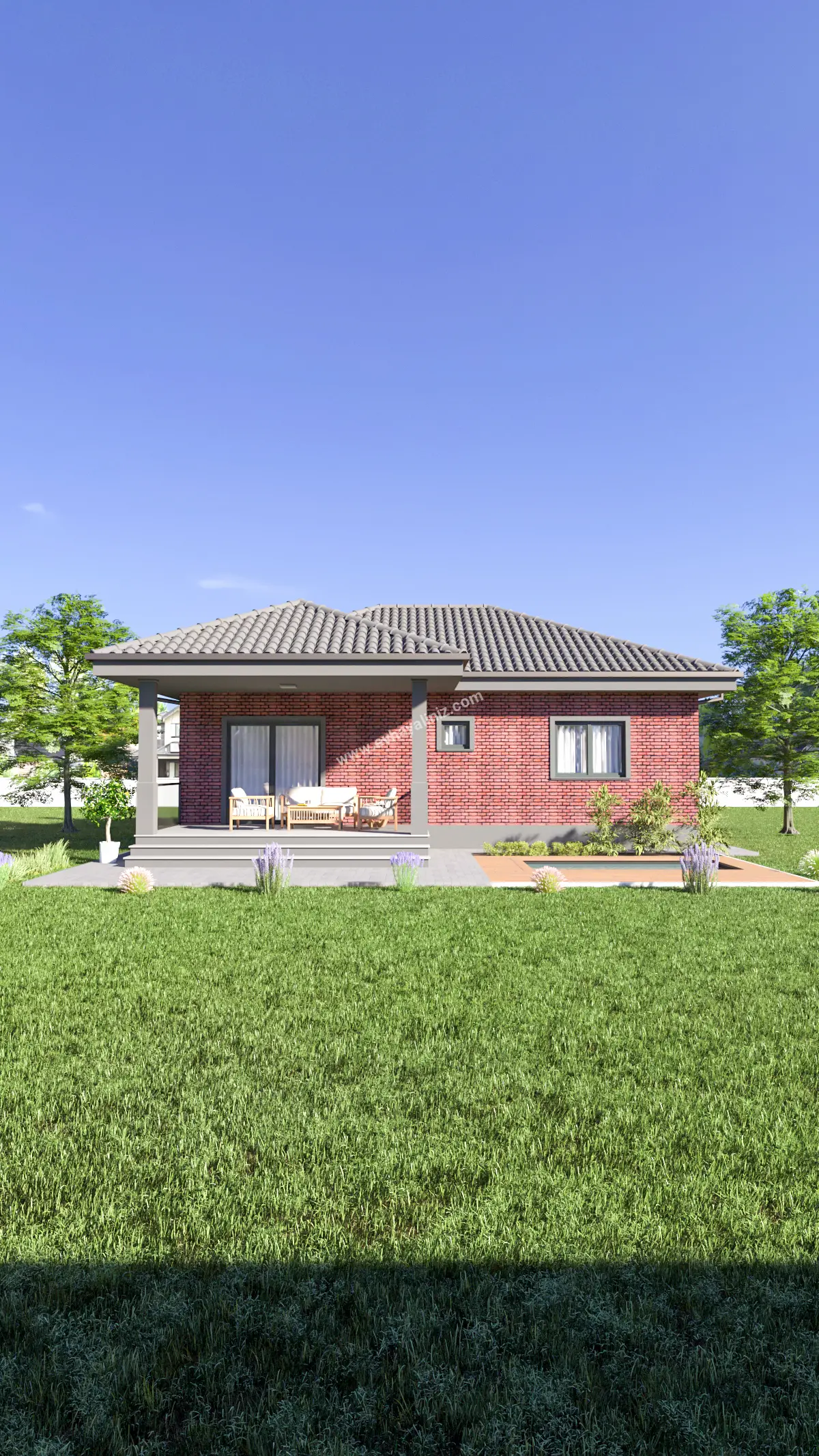 2+1 Müstakil Ev Planı